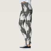 Grote kippen op grijs - Leggings (Links)
