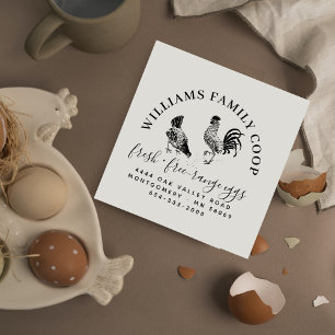 Grote Klassieke Hen Egg Karton Retour Adres Telefo Rubberstempel