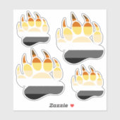 Grote Klassieke kay Beer Pride Flag Claw Sticker (Vel)