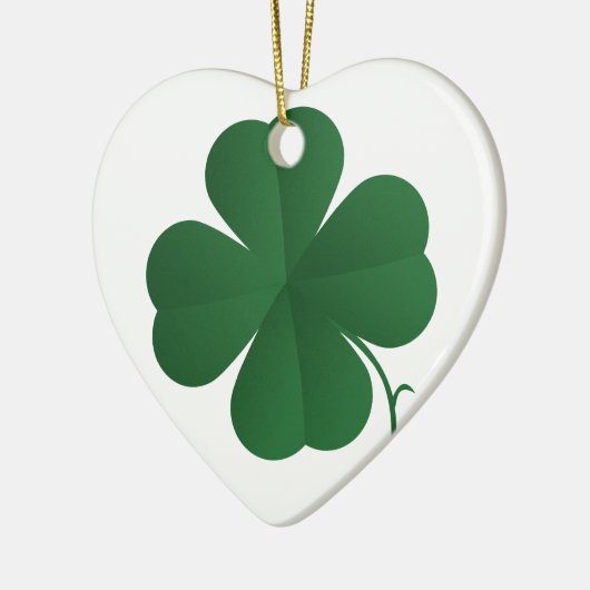 Grote klavertjevier keramisch ornament (Links)