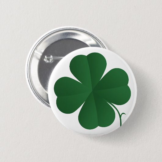 Grote klavertjevier ronde button 5,7 cm (Voorkant /achterkant)