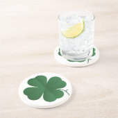 Grote klavertjevier zandsteen onderzetter (Zijkant)