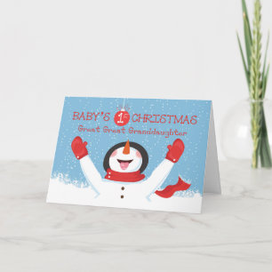 Grote kleindochter Babys Eerste Kerstmis Kaart