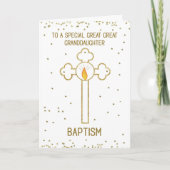 Grote kleindochter Doop Goud Kruis Kaart (Voorkant)