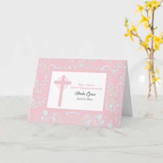 Grote kleindochter doopsel gefeliciteerd kaart (Gele Bloem)