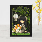 Grote kleindochter Leuke verjaardag Kaart met Moon (Gele Bloem)