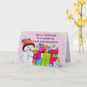 Grote kleindochter met prettige kerst kaart (Gele Bloem)