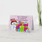 Grote kleindochter met prettige kerst kaart (Voorkant)