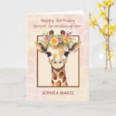 Grote kleindochter personaliseren verjaardag safar kaart (Gele Bloem)