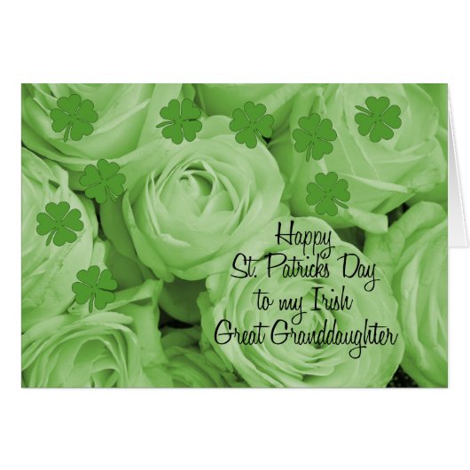 Grote kleindochter St. Patrick's Ierse rozen (Voorkant Horizontaal)