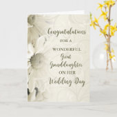 Grote kleindochter trouwdag gefeliciteerd kaart (Gele Bloem)