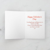 Grote kleindochter Valentijns  Teddy Bear Hart Kaart (Binnen)