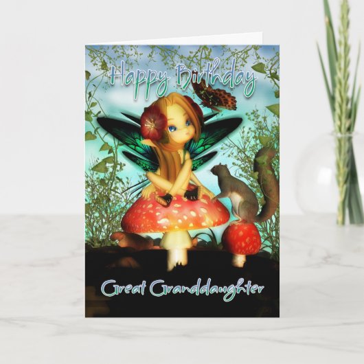 Grote kleindochter, verjaardag Kaart, Schattigee k Kaart (Voorkant)