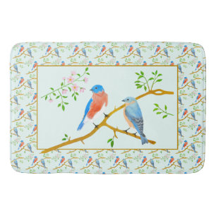 Grote & Kleine Blauwe Vogels Grote Badmat