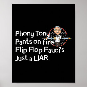 Grote Kleine Leugen Brand Fauci Anti Presidentieel Poster