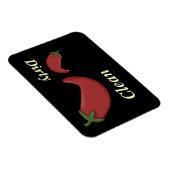 Grote & kleine rode pepers Vaatwasser Magneet (Rechterzijde)