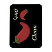 Grote & kleine rode pepers Vaatwasser Magneet (Verticaal)