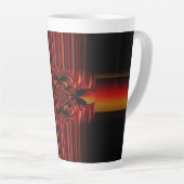 Grote kleine strepen met zwembad latte mok (Rechterhoek)