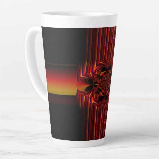 Grote kleine strepen met zwembad latte mok (Linkerhoek)