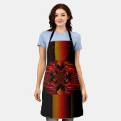 Grote kleine strepen met zwembad schort (Gedragen)