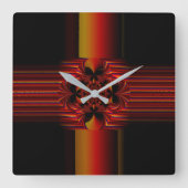 Grote kleine strepen met zwembad vierkante klok (Voorkant)