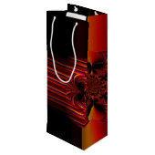 Grote kleine strepen met zwembad wijn cadeautas (Achterkant Gekanteld)