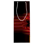 Grote kleine strepen met zwembad wijn cadeautas (Achterkant)