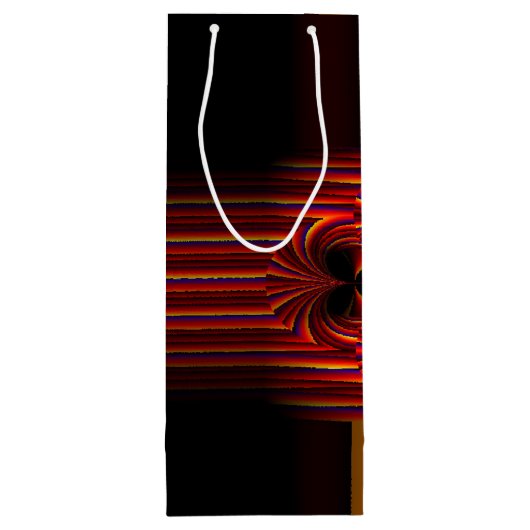 Grote kleine strepen met zwembad wijn cadeautas (Achterkant)