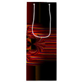 Grote kleine strepen met zwembad wijn cadeautas (Voorkant)