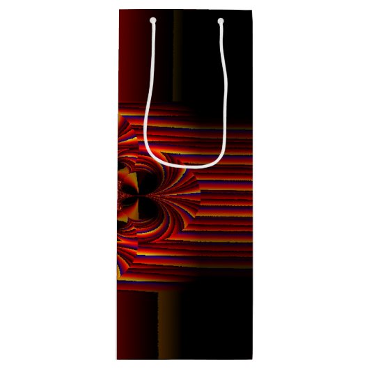 Grote kleine strepen met zwembad wijn cadeautas (Voorkant)