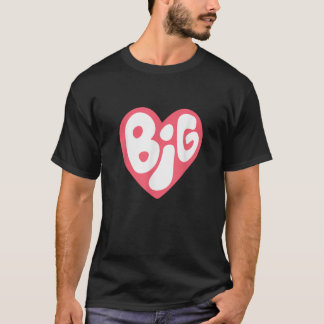 Grote Kleine Zusterverbond Onthult Grote Roze Hart T-shirt