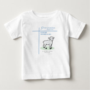 Grote kleinzoon doop Blauw Lam gepersonaliseerd