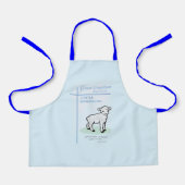Grote kleinzoon doop Blauw Lam gepersonaliseerd Schort (Voorkant)