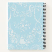 Grote kleinzoon doop blauwe kant gepersonaliseerd notitieboek (Achterkant)