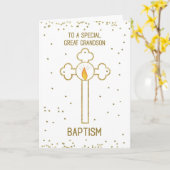 Grote kleinzoon Doop Goud Kruis Kaart (Gele Bloem)