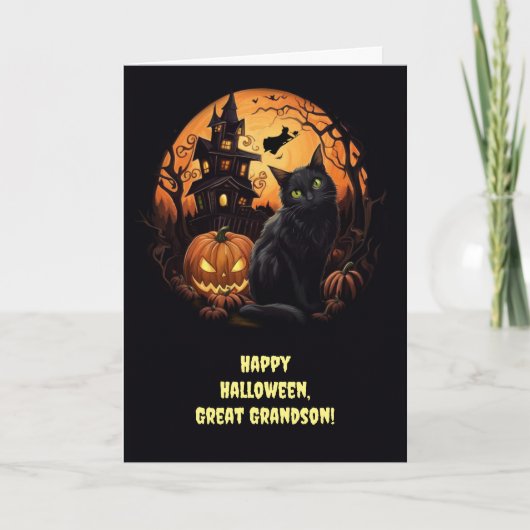 Grote kleinzoon Schattige spookachtig huis Kaart (Voorkant)