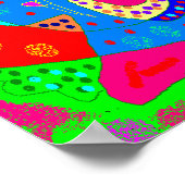 Grote kleur grote leuke kunst abstract poster (Hoek)