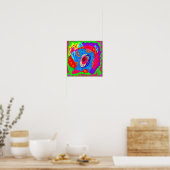 Grote kleur grote leuke kunst abstract poster (Keuken)