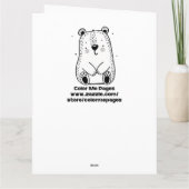 Grote Kleur Me Anime Girl's Birthday Kaart (Achterkant)