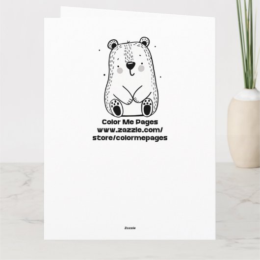 Grote Kleur Me Anime Girl's Birthday Kaart (Achterkant)