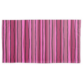 Grote Kleur Pop Hot Roze en Zwarte Strepen Kussensloop