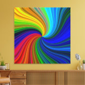 Grote, kleurrijke Abstracte canvas wandkunst (Insitu (Woonkamer))