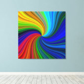 Grote, kleurrijke Abstracte canvas wandkunst (Insitu (Houten vloer))