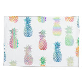 Grote kleurrijke ananas kussensloop (Achterkant)