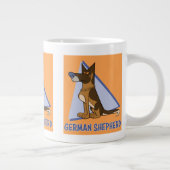 Grote kleurrijke Cartoon Duitse herdershond Grote Koffiekop (Rechts)