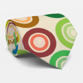 Grote kleurrijke cirkels stropdas (Opgerold)