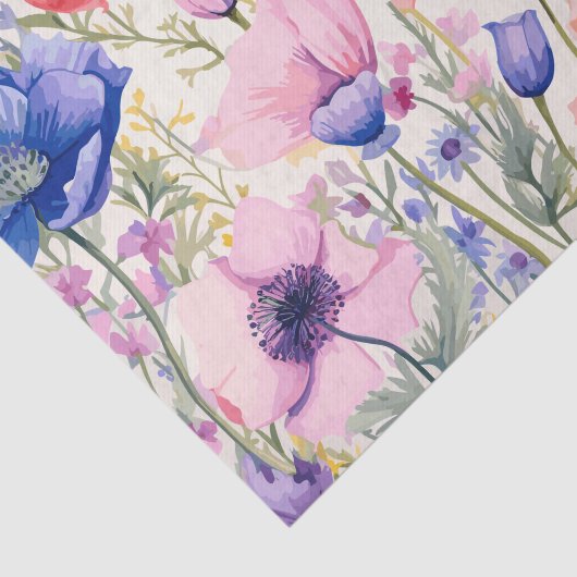 Grote kleurrijke en delicate bloemen tissuepapier (Detail)