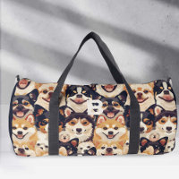 grote Kleurrijke hond, monogram dierlijk patroon
