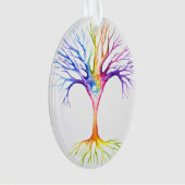 Grote kleurrijke neurale boom ornament (voorkant)