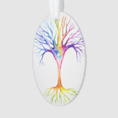 Grote kleurrijke neurale boom ornament (voorkant)